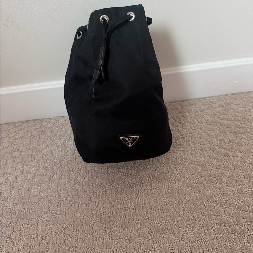 Prada Black Backpack Sleek Minimalist Design